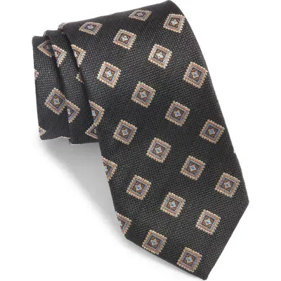 Nordstrom Medallion Silk Tie In Black