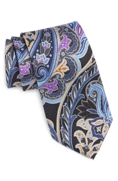 Nordstrom Paisley Silk Tie In Black