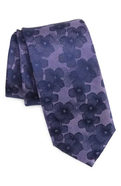 Nordstrom Ransley Floral Jacquard Silk Tie In Blue