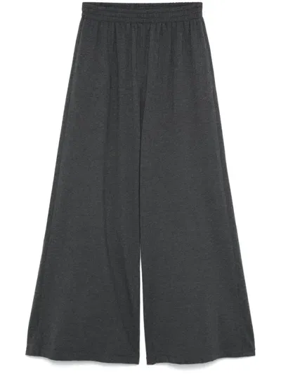 Norma Kamali Cotton Boyfriend Trousers In Grey