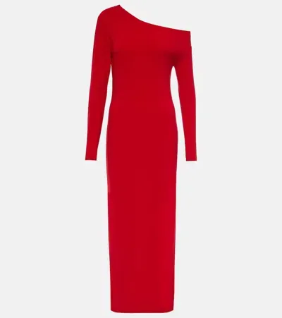 Norma Kamali One-shoulder Maxi Dress In Red