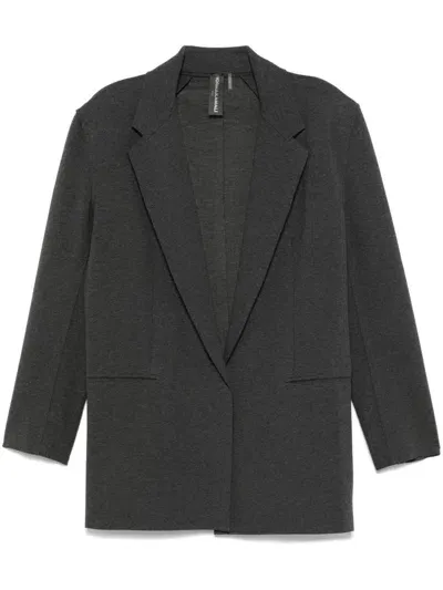 Norma Kamali Single-breasted Blazer In Grey