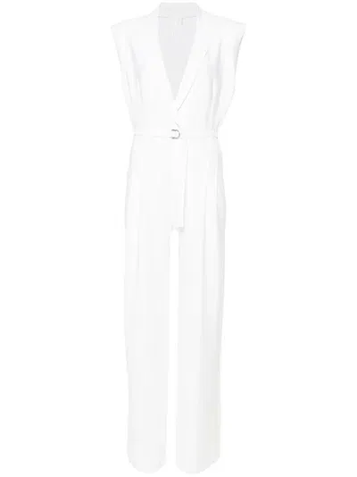 Norma Kamali Cropped-leg Jumpsuit In White