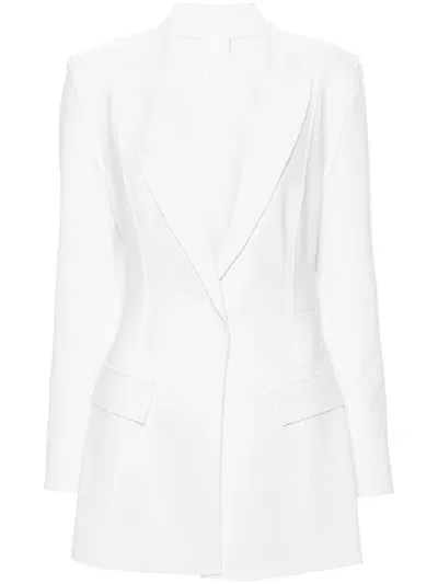 Norma Kamali Exposed-seams Single-breasted Blazer In White