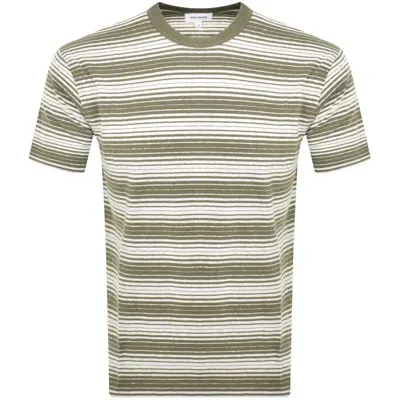 Norse Projects Johannes Space Stripe T Shirt Green