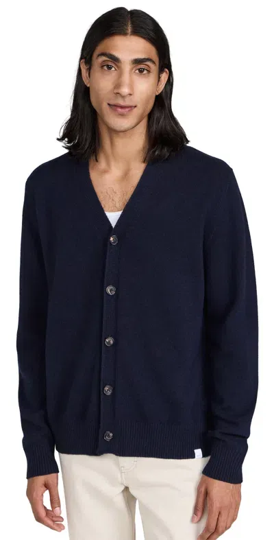 Norse Projects Norse Standard Merino Lambswool Cardigan Dark Navy