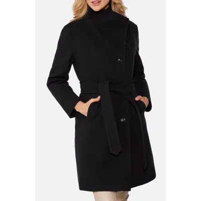 Norwegian Wool City Down Coat In Black