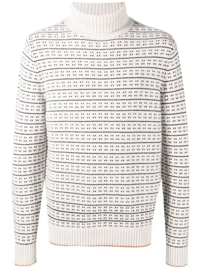 N•peal Long-sleeve Roll-neck Jumper In White