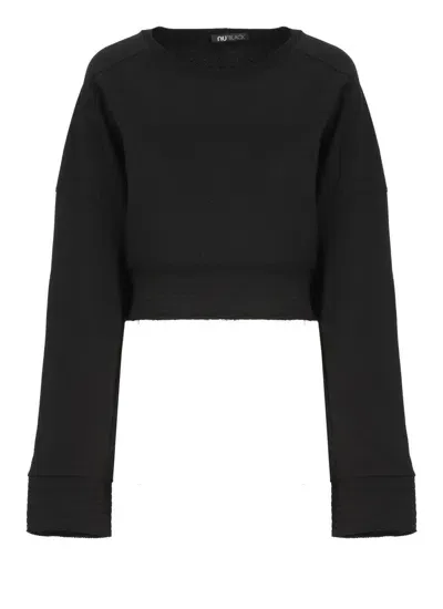 Nu Black Cotton Sweatshirt