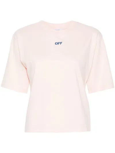 Off-white Arrows-embroidered Cotton T-shirt In Multicolor