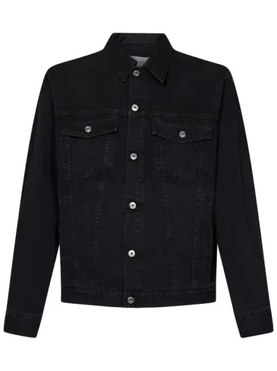 Off-white Denim Shirt Jacket In Black