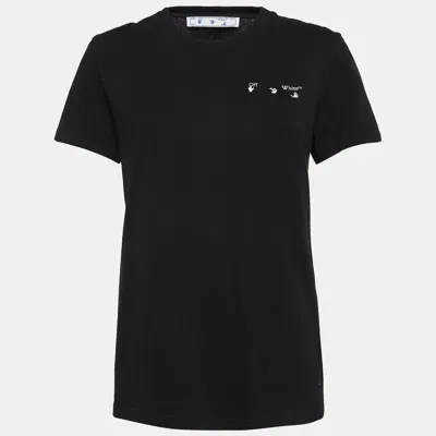 Pre-owned Off-white Black Liquid Melt Arrow Logo Cotton T-shirt S