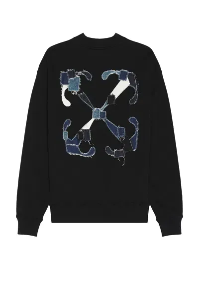 Off-white Boro Arrow Skate Crewneck In Black