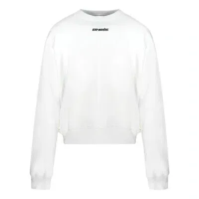 Pre-owned Off-white Off White Herren Sweatshirts Omba035e20fle002 0125 Jumper In Wei_