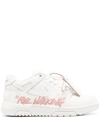 Off-white Off White Ooo For Walking Sneakers In White,pink