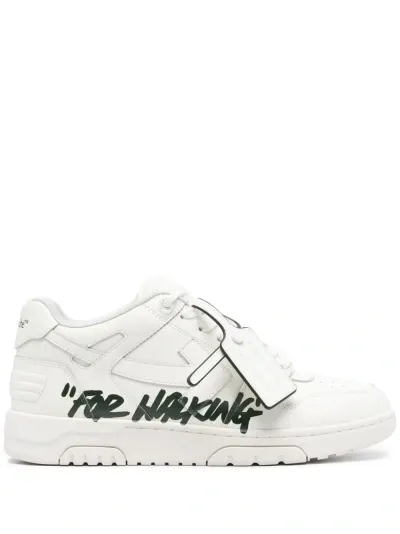 Off-white Out Of Office "for Walking" Leather Sneakers In White