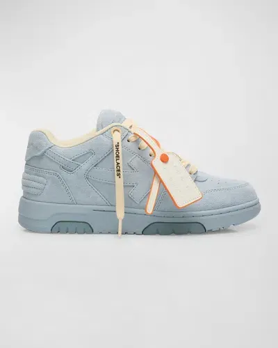 Off-white Out Of Office Suede Sneakers In Blue