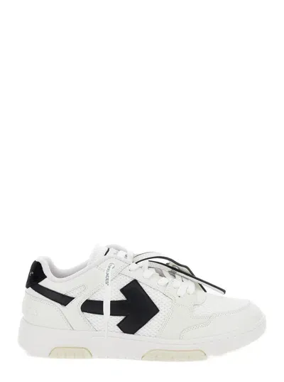 Off-white 'out Of Office' White Low Top Sneakers In Leather Man