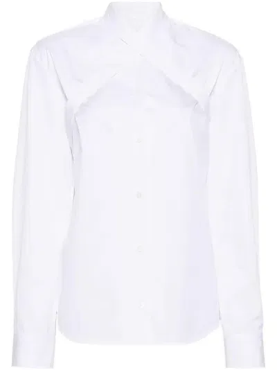 Off-white Shirt With Harness Collar In White