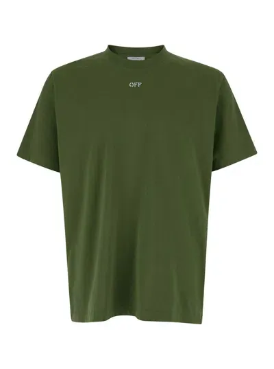 Off-white Short Sleeves In Green