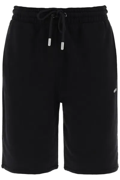 Off-white "sporty Bermuda Shorts With Embroidered Arrow In Black