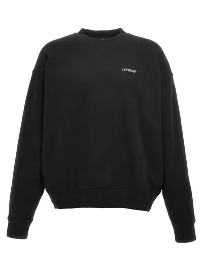 Off-white Windy Arrow Skate Sweatshirt In White/black