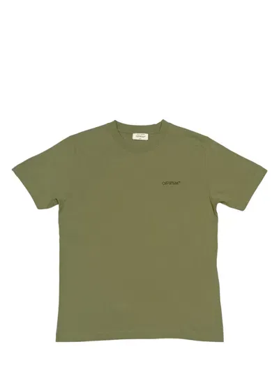 Off-white Windy Arrow Slim S S Tee In Green