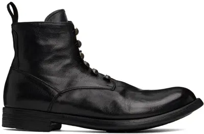 Officine Creative Hive 053 Leather Ankle Boots In Black