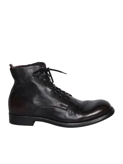 Officine Creative Anatomia Leather Lace-up Boots In Black