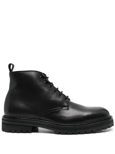 Officine Creative Leather Boots In Black