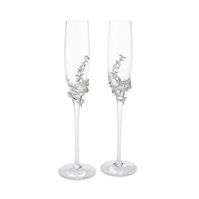 Olivia Riegel Eleanor Flute, Set Of 2 In Transparent