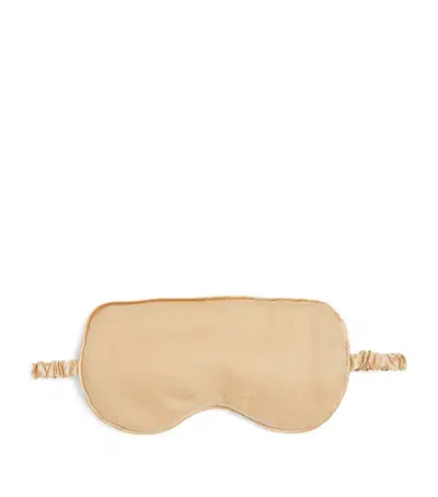 Olivia Von Halle Cashmere Audrey Eye Mask In Brown