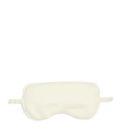 Olivia Von Halle Cashmere Audrey Eye Mask In White