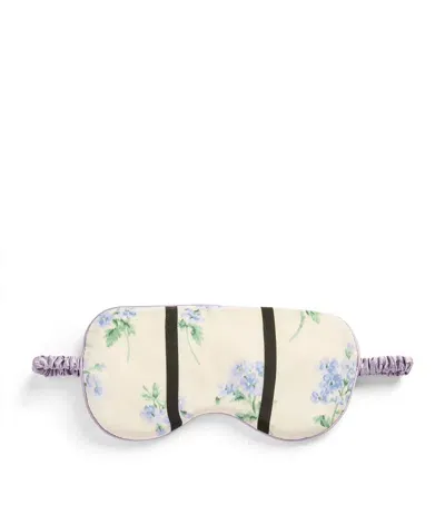 Olivia Von Halle Silk Audrey Hypnos Striped Eye Mask In Multi