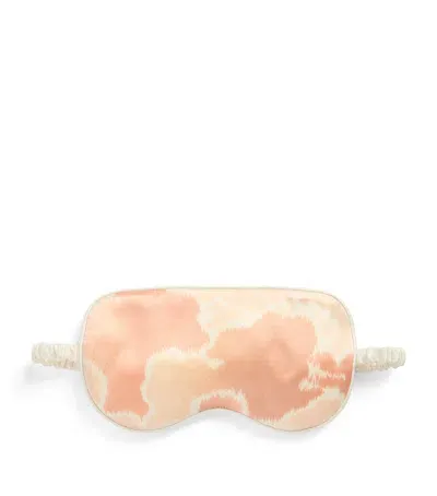 Olivia Von Halle Silk Audrey Icarus Cloud Eye Mask In Pink