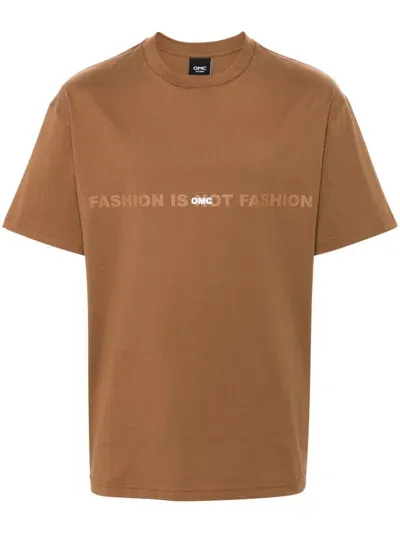 Omc Logo-print T-shirt In Brown