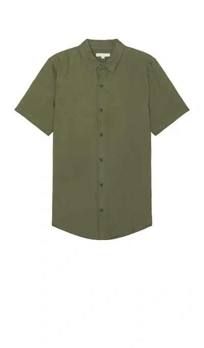 Onia Jack Air Linen Shirt In Green