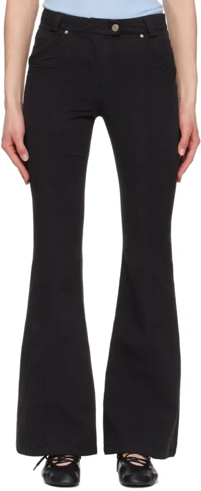 Open Yy Black Bootcut Trousers