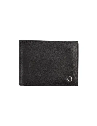 Orciani Black Grained Leather Wallet