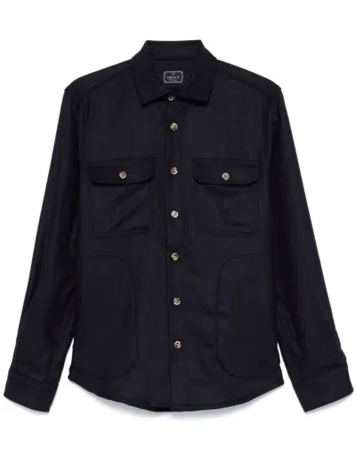 Orian Wool Shirt Jacket In Blue