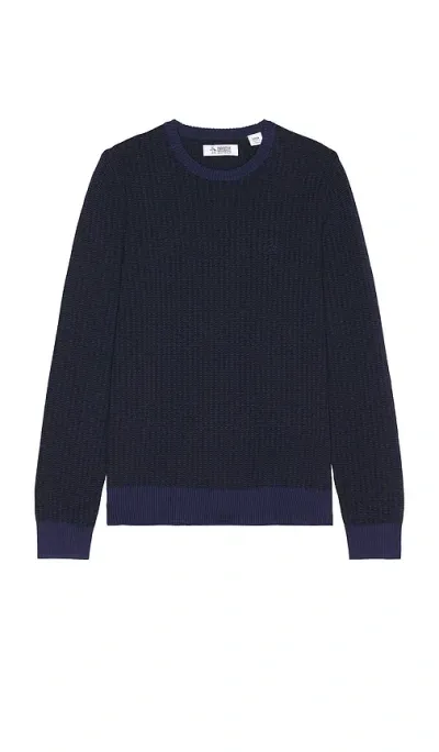 Original Penguin Jacquard Tonal Sweater In Blue