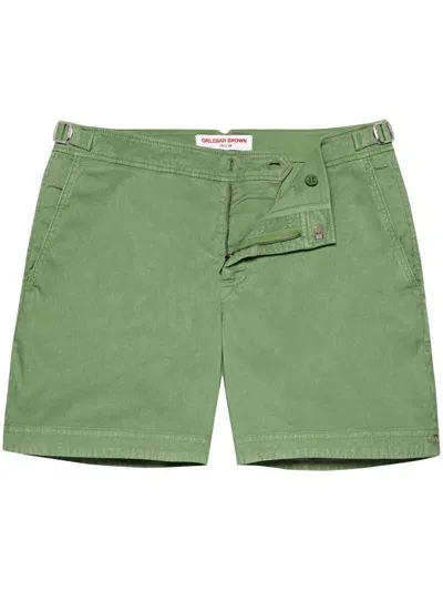 Orlebar Brown Buckle-strap Detailing Shorts In Green