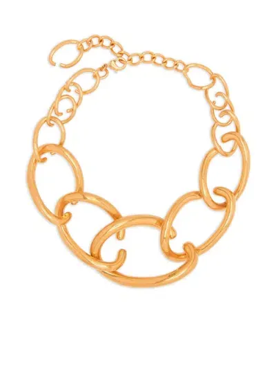 Oscar De La Renta Chain-link Necklace In Gold