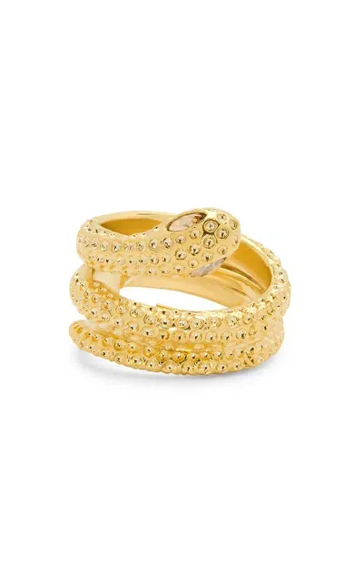 Oscar De La Renta Snake Ring In Gold