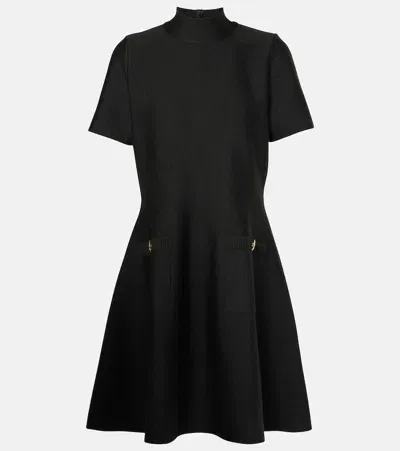 Oscar De La Renta Wool-blend Minidress In Black