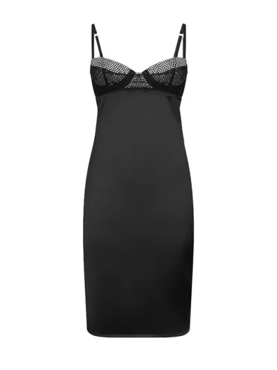 Oseree Oséree Gem Tube Dress In Black