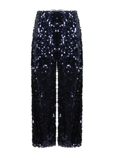 Oseree Night Sequins Pants In Blue