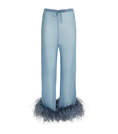 Oseree Plumage Trousers In Blue