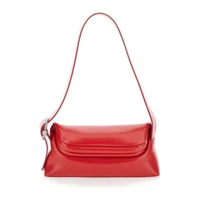 Osoi Folder Brot Leather Shoulder Bag In Red