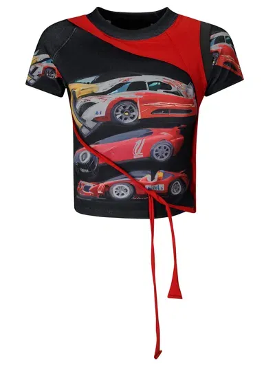 Ottolinger Adsb X  Car Printed Jersey Top In Black